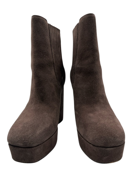 Coach Shoe Size 8.5 Brown Leather Block Heel Chelsea Platform Boots Brown / 8.5