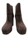 Coach Shoe Size 8.5 Brown Leather Block Heel Chelsea Platform Boots Brown / 8.5