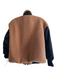 Elan Size S Tan & black Polyester Zip Up Mock Neck Shearling Jacket Tan & black / S