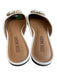 Steve Madden Shoe Size 7.5 White Fabric Pointed Toe Pearl Detail Flat Mule Shoes White / 7.5