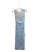 En Elly Size S Light Blue Nylon Tulle Overlay Sleeveless Ruched Midi Dress Light Blue / S