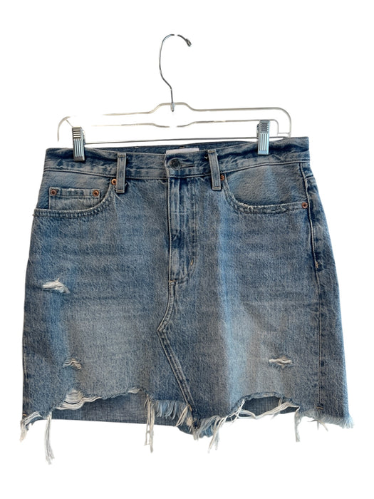 Pistola Size 28 Blue 100% Cotton Denim Medium Wash distressed Cutoff Skirt Blue / 28