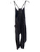 FP Movement Size XS Black Cotton & Elastane Stretch Solid Racerback Jumpsuit Black / XS