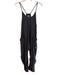 FP Movement Size XS Black Cotton & Elastane Stretch Solid Racerback Jumpsuit Black / XS