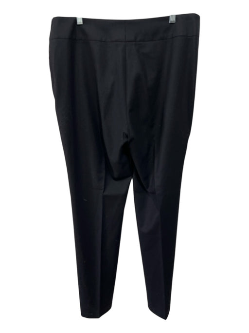 Akris Size 16 Black Wool Blend Side Zip Trouser Straight Leg Pants Black / 16