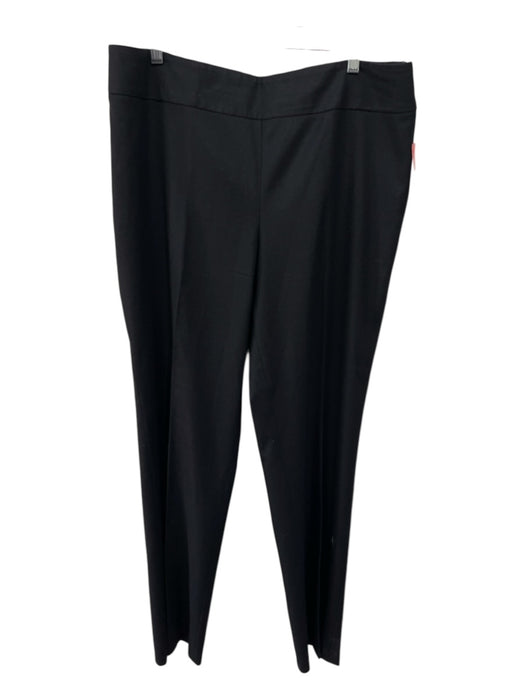 Akris Size 16 Black Wool Blend Side Zip Trouser Straight Leg Pants Black / 16