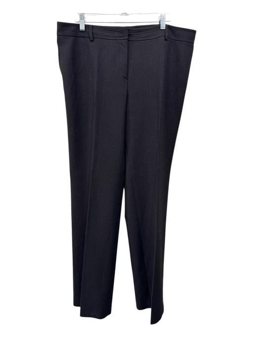 Akris Size 16 Black Wool Belt Loops Trouser Pants Black / 16