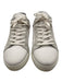 Zadig & Voltaire Shoe Size 41 White & Silver Leather Lace Up Studded Sneakers White & Silver / 41