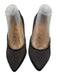 Lanvin Shoe Size 41 Black Satin Bedazzled Pointed Toe Midi Heel Pumps Black / 41