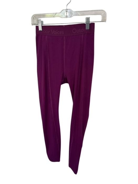 Outdoor Voices Size XS Plum Nylon Blend Elastic Waist Ankle Athletic Leggings Plum / XS
