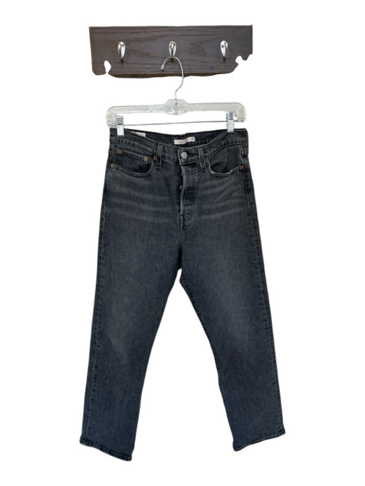 Levis Size 28 Gray Cotton Denim Straight Jeans Gray / 28