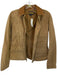 Ralph Lauren Rugby Size XS Dark Khaki Cotton & Leather Front Pockets Jacket Dark Khaki / XS