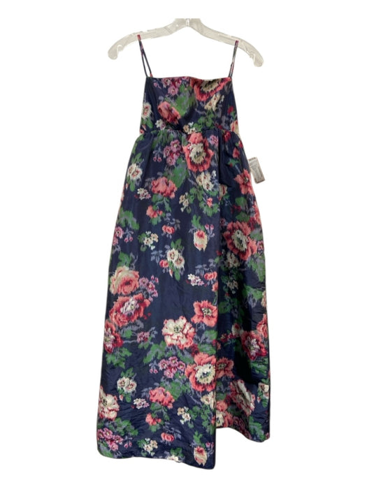 BHLDN Size S Blue, Green, Pink Polyester & Polyamide Spaghetti Strap Midi Dress Blue, Green, Pink / S