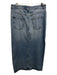 MNG Size M Medium Wash Cotton Denim Zip Fly Front Slit Pockets Midi Skirt Medium Wash / M