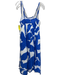 By Anthropologie Size 6 Blue & White Cotton Sleeveless All Over Print Dress Blue & White / 6
