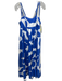 By Anthropologie Size 6 Blue & White Cotton Sleeveless All Over Print Dress Blue & White / 6