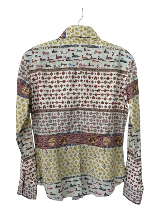 Etro Size S / 42 pale green & multi Cotton Blend paisley & ducks Long Sleeve Top pale green & multi / S / 42