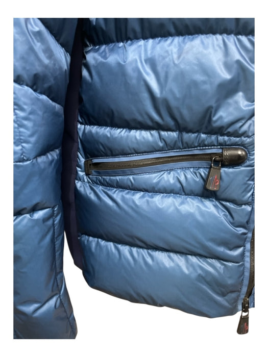 Moncler AS IS - General Wear Size 3 Navy & Blue Polyamide Blend Zipper Jacket Navy & Blue / 3