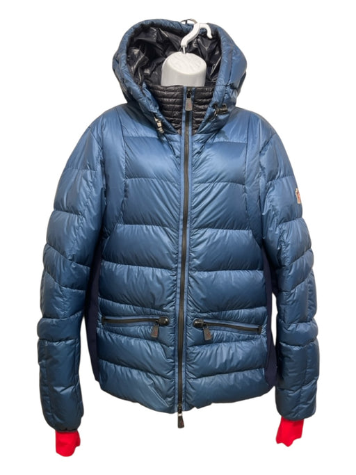 Moncler AS IS - General Wear Size 3 Navy & Blue Polyamide Blend Zipper Jacket Navy & Blue / 3