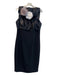Wayne Clark Size 12 Black Silk Back Zip Round Neck Sleeveless Dress Black / 12