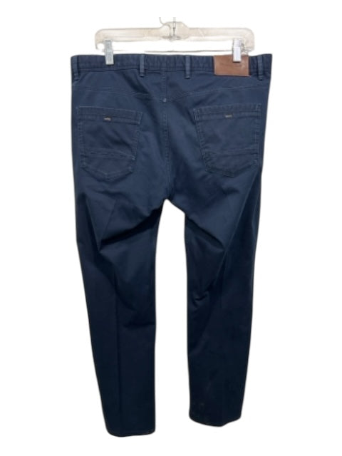 Massimo Dutti Size Est 34 Navy Cotton Blend Solid Khakis Men's Pants Navy / Est 34
