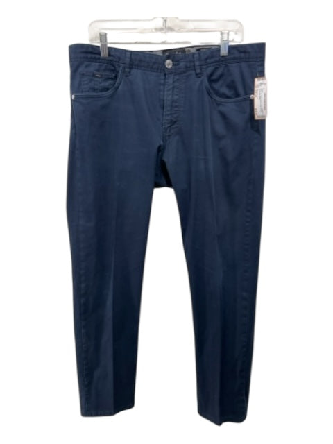 Massimo Dutti Size Est 34 Navy Cotton Blend Solid Khakis Men's Pants Navy / Est 34