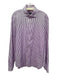 Daniel Cremieux Size XL Purple & White Cotton Striped Men's Long Sleeve Shirt Purple & White / XL
