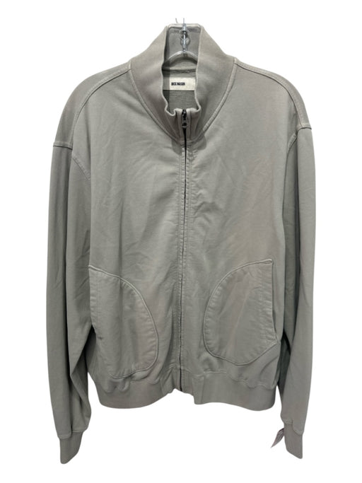 Buck Mason Size XL Tan Cotton Blend Solid Sweatshirt Zip Up Men's Jacket Tan / XL