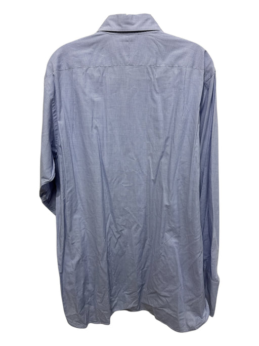 Hackett Size 16.5 Blue & White Cotton Gingham French Cuff Long Sleeve Shirt Blue & White / 16.5