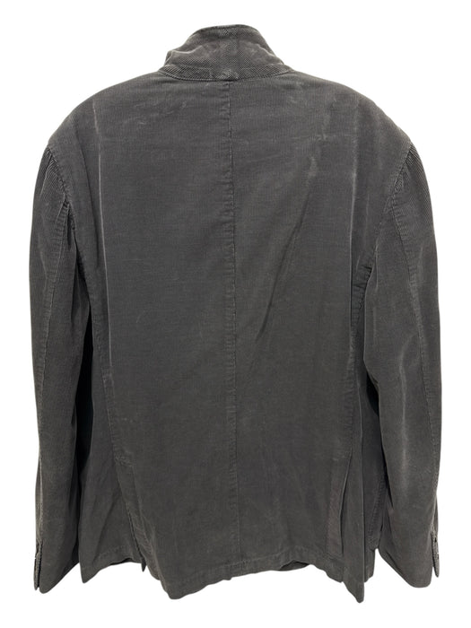 Victoire Hommes Gray Cotton Cordouroy 2 Button Men's Blazer Gray / 56