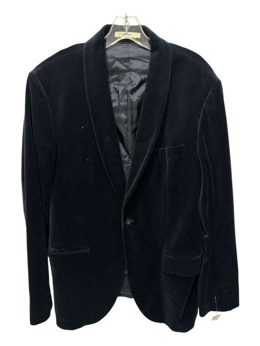 Club Monaco Navy Velour Solid Dinner Jacket Men's Blazer Navy / 44