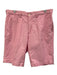 Polo Size 34 Red Cotton Solid Khaki Men's Shorts Red / 34