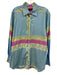 Etro Size XXL Blue & Pink Cotton Paisley Abstract Button up Long Sleeve Shirt Blue & Pink / XXL