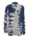Sid Mashburn Size Est L Blue & White Cotton Tye Dye Button Up Long Sleeve Shirt Blue & White / Est L
