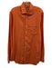Sid Mashburn Size M Orange Cotton Blend Solid Button Up Men's Long Sleeve Shirt Orange / M