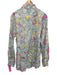 Emilio Pucci Size Est 17 Blue & Pink Cotton Abstract Button Up Long Sleeve Shirt Blue & Pink / Est 17
