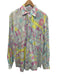 Emilio Pucci Size Est 17 Blue & Pink Cotton Abstract Button Up Long Sleeve Shirt Blue & Pink / Est 17