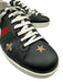 Gucci Shoe Size 10 Black Leather Bees Sneaker Men's Shoes Black / 10