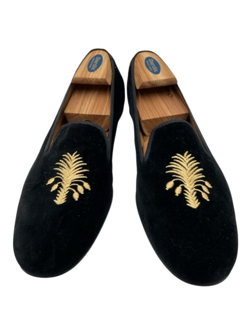 Stubbs & Wooten Shoe Size 11.5 AS IS  black & gold Suede Men's Shoes black & gold / 11.5