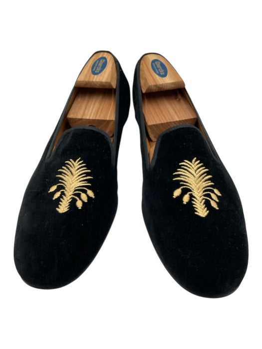 Stubbs & Wooten Shoe Size 11.5 AS IS  black & gold Suede Men's Shoes black & gold / 11.5