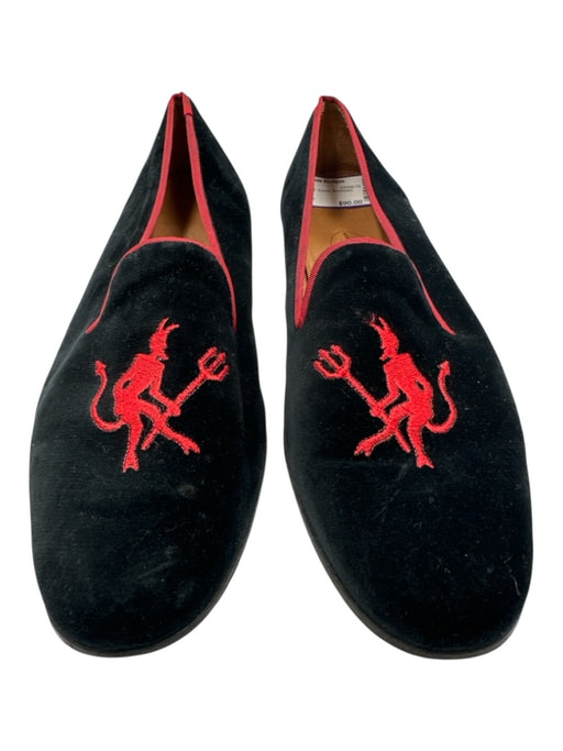 Stubbs & Wooten Shoe Size 11.5 AS IS Black & Red Suede Men's Shoes Black & Red / 11.5