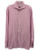 Campomarzio9 Size L Pink & White Cotton Striped Button Down Long Sleeve Shirt Pink & White / L
