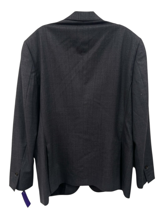 Burberry London Gray Warthog Tusk Grid 2 Button Men's Blazer Gray / 52R