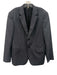 Burberry London Gray Warthog Tusk Grid 2 Button Men's Blazer Gray / 52R