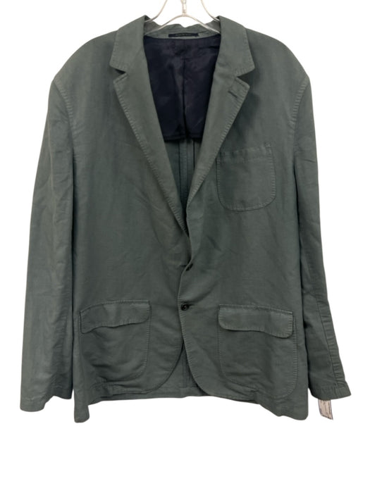 Sid Mashburn Green Cotton Front Pockets 2 Button Men's Blazer Green / L