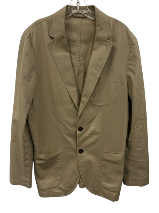 Club Monaco Beige Cotton Front Pockets 2 Button Men's Blazer Beige / L