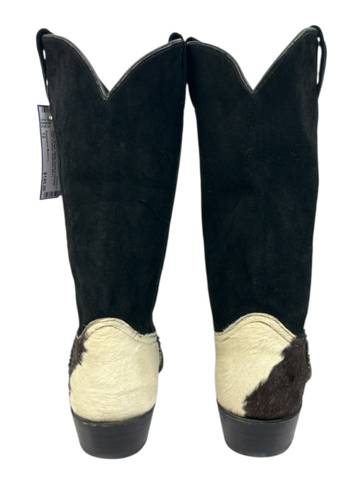 Remington Boot Co. Shoe Size 12 Black, Brown, White Suede & Ponyhair Cow Boots Black, Brown, White / 12