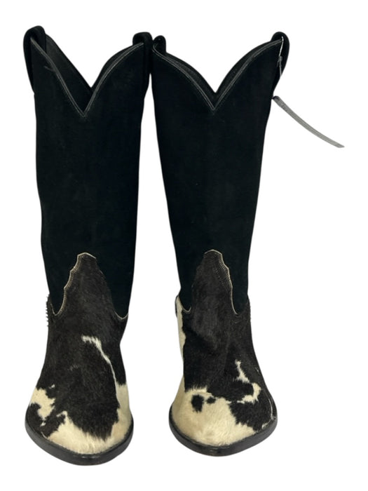 Remington Boot Co. Shoe Size 12 Black, Brown, White Suede & Ponyhair Cow Boots Black, Brown, White / 12