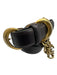 Robert Lee Morris Black & Gold Leather Gold Tone Hardware Chain Detail Belts Black & Gold / M