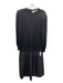 Valentino Size 10 Gray Wool & Cashmere Long Sleeve Fabric Block Crew Neck Dress Gray / 10